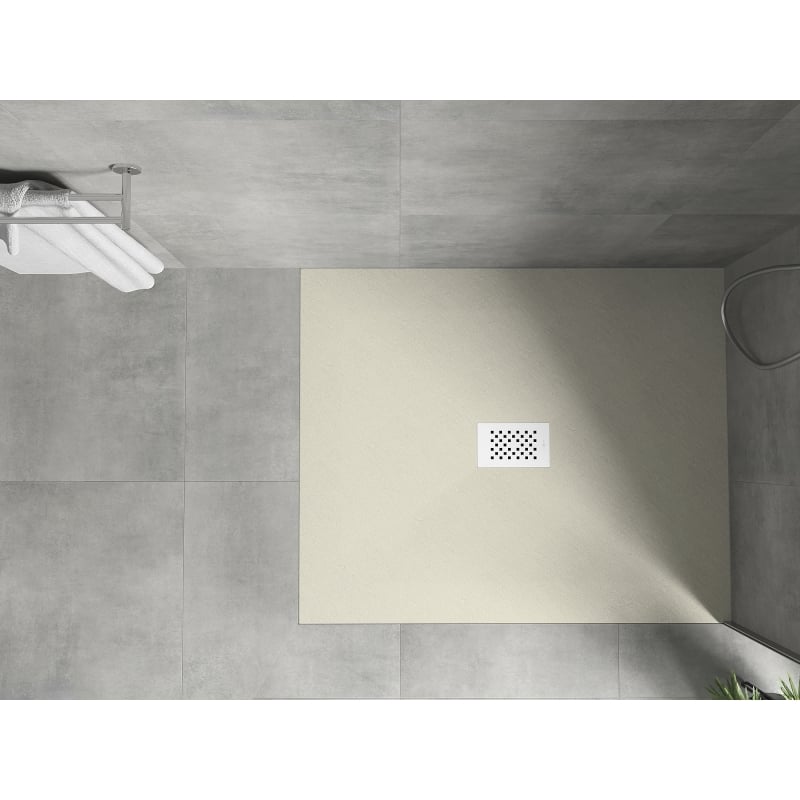 Mexen Hugo правоъгълно корито SMC 120 x 100 см, бежово, бяла маскировка - 42691012-W