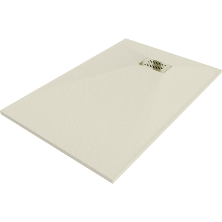 Mexen Hugo Правоъгълна душ кабина SMC 120 x 70 см, бежова, златен капак - 42697012-G