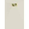 Mexen Hugo правоъгълна душ кабина SMC 100 x 80 см, бежова, златен капак - 42698010-G