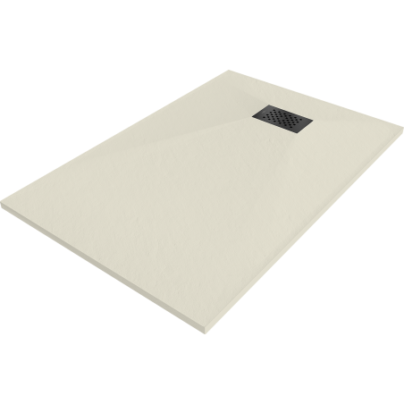Mexen Hugo правоъгълен душ кабина SMC 90 x 80 cm, бежов, черен капак - 42698090-B