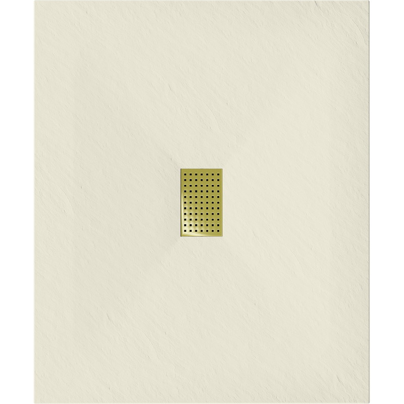Mexen Hugo правоъгълна душ-корито SMC 120 x 100 см, бежово, маска златна - 42691012-G