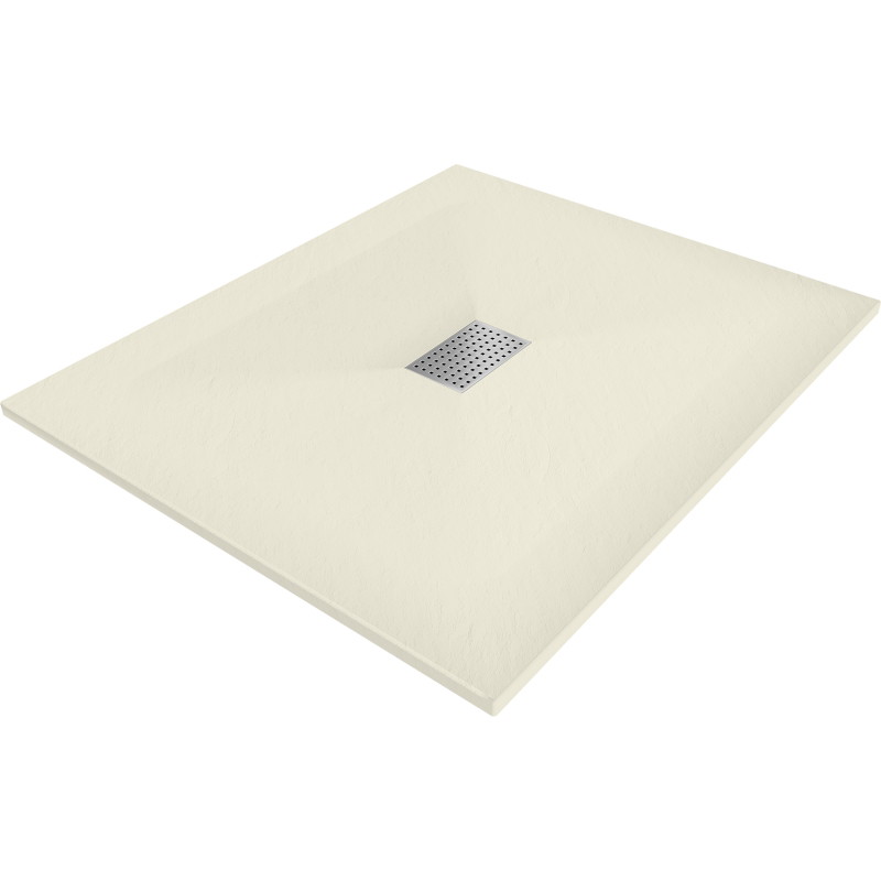 Mexen Hugo правоъгълна душ кабина SMC 120 x 100 см, бежова, иноксова решетка