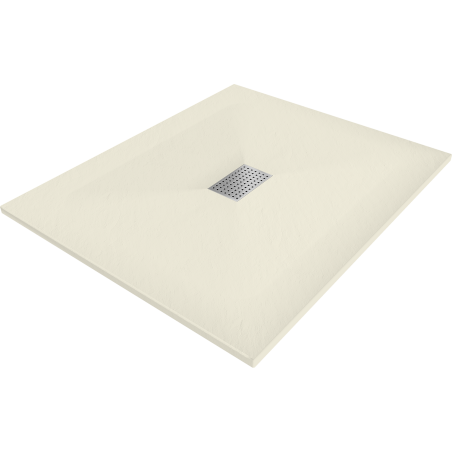 Mexen Hugo правоъгълна душ кабина SMC 120 x 100 см, бежова, иноксова решетка