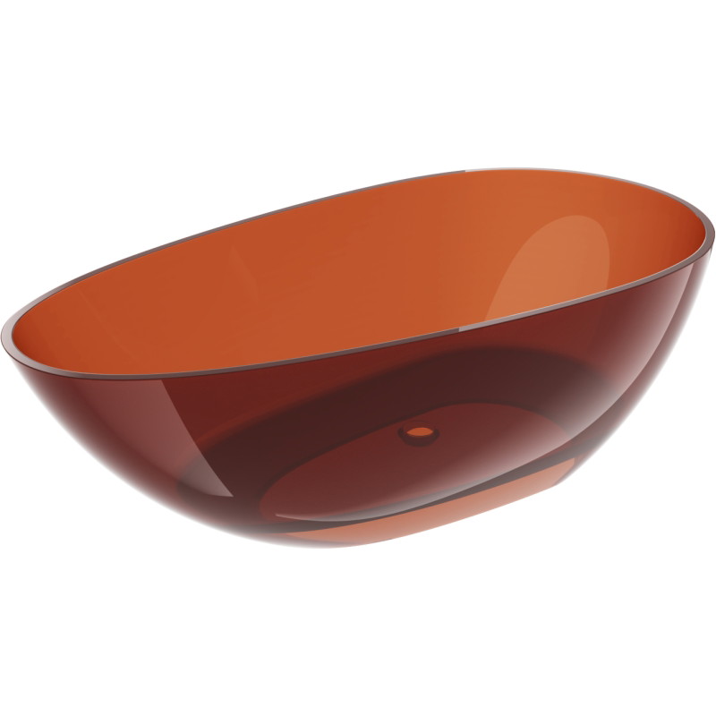 Mexen Glass самостоятелно стояща прозрачна вана 170 x 85 cm, earth, хромиран