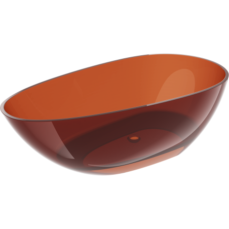 Mexen Glass самостоятелно стояща прозрачна вана 170 x 85 cm, earth, хромиран