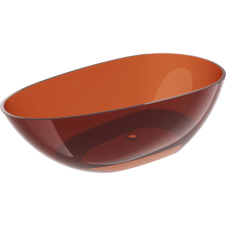 Mexen Glass седяща вана свободностояща прозрачна 170 x 85 см, хромиран капак - 58061708505