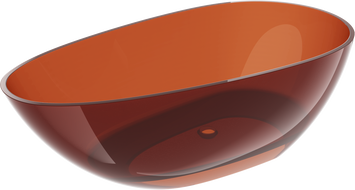 Mexen Glass седяща вана свободностояща прозрачна 170 x 85 см, хромиран капак - 58061708505