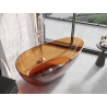 Mexen Glass самостоятелно стояща прозрачна вана 170 x 85 cm, earth, хромиран