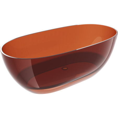 Mexen Pure earth свободностояща прозрачна вана 170 x 80 см, хромиран изпускател - 58071708005
