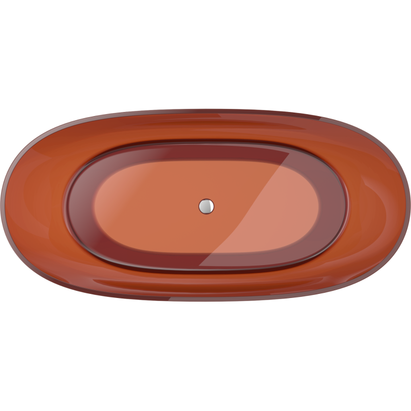 Mexen Pure earth свободностояща прозрачна вана 170 x 80 см, хромиран изпускател - 58071708005