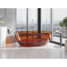 Mexen Pure earth свободностояща прозрачна вана 170 x 80 см, хромиран изпускател - 58071708005