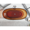 Mexen Pure earth свободностояща прозрачна вана 170 x 80 см, хромиран изпускател - 58071708005