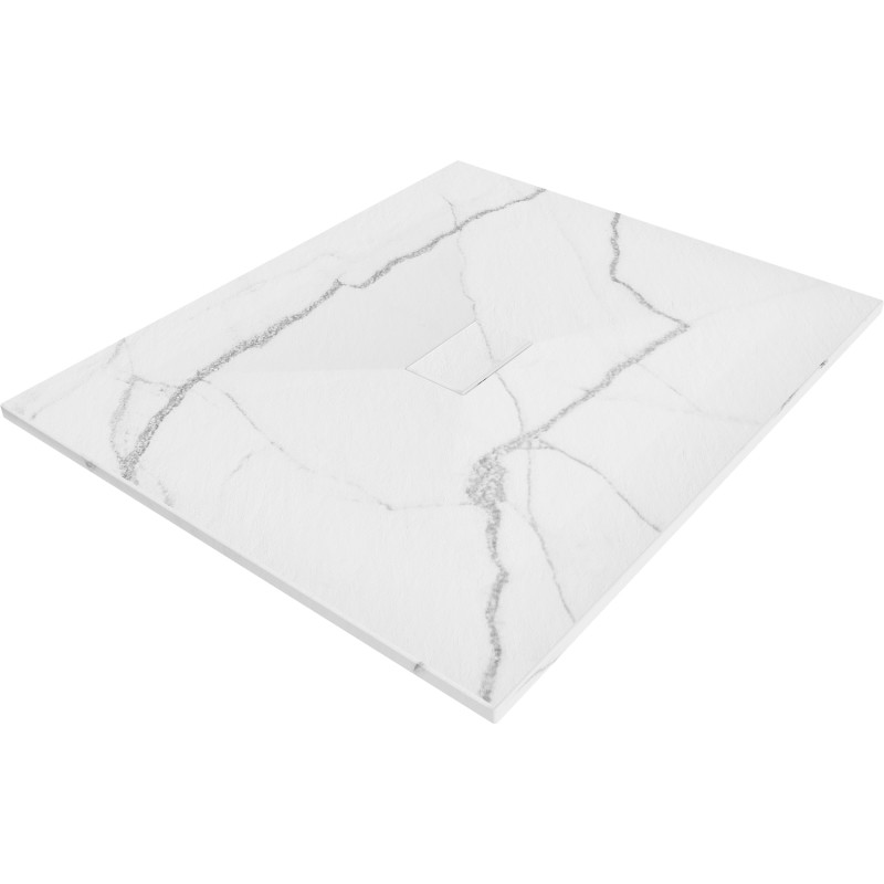 Mexen Hugo правоъгълна душ кабина SMC 120 x 100 см, бял камък - 42151012