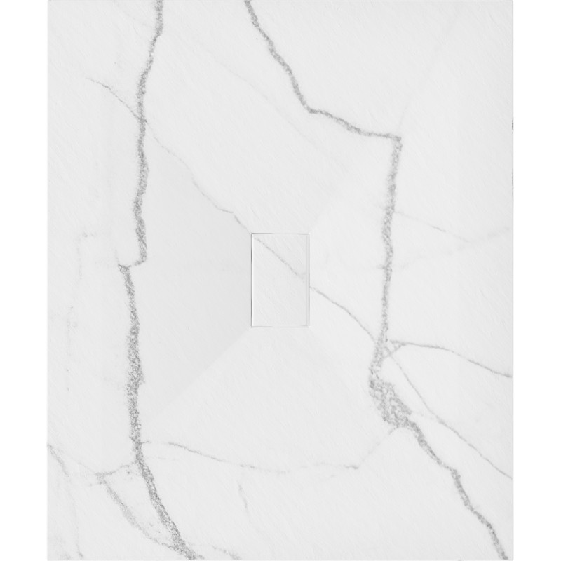 Mexen Hugo правоъгълна душ кабина SMC 120 x 100 см, бял камък - 42151012