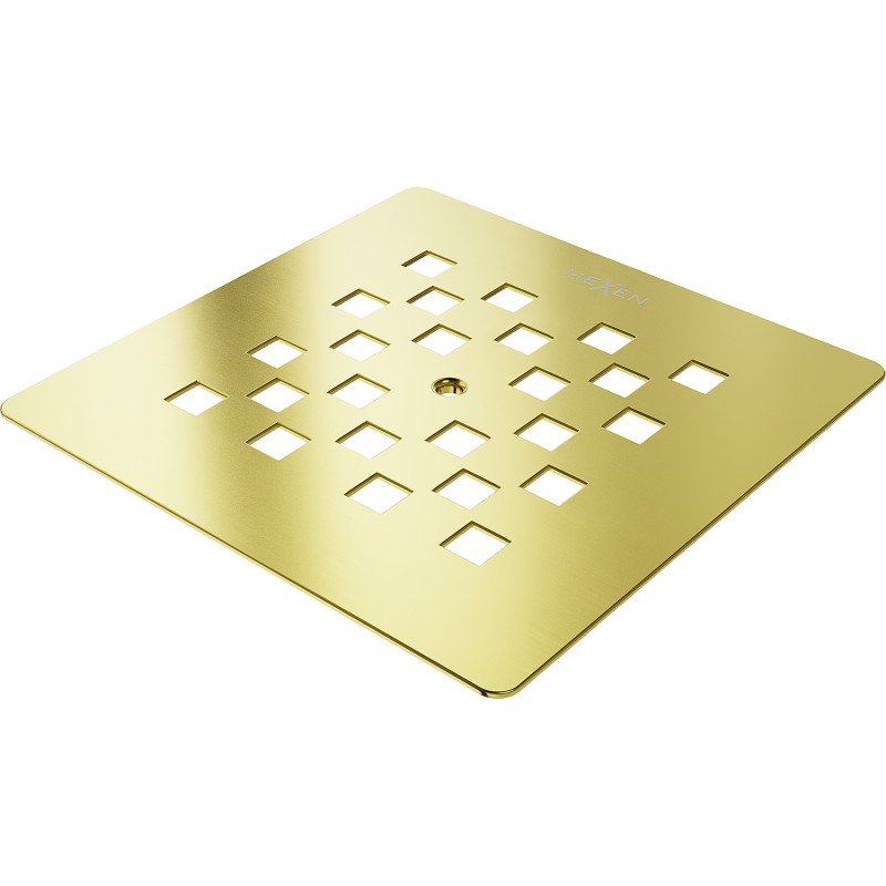 Mexen Stone+ капак за душ за поддушови плочи, златен - 44910050