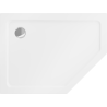 Mexen Flat петостенен тънък ляв душ корито 100 x 80 см, бял, сифон хром - 41P108010L
