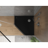 Mexen Flat петстенна тънка душ кабина 90 x 90 см, черна, сифон хром - 41P709090