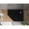Mexen Flat петоъгълна душ кабина slim дясна 100 x 90 см, черна, сифон хром - 41P709010R