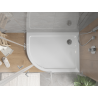 Mexen Flat полукръгъл поддушов къс със сифон, 90 x 80 см, бял, хромиран сифон