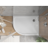 Mexen Flat полукръгълен плосък душ корито, десен, 120 x 80 см, бял, сифон хром