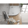 Mexen Flat полуобъл плосък душ корито десен 120 x 90 см, бял, сифон хром - 41109012P
