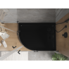 Mexen Flat полукръгъл душ-кабина slim десен 120 x 80 см, черен, сифон черен
