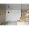 Mexen Flat полукръгъл плосък ляв 120 x 80 см, бял, сифон златен - 41108012L-G