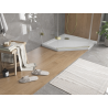 Mexen Flat петстенен тънък душ корито 80 x 80 см, бял, сифон златен - 41P108080-G