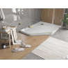 Mexen Flat петстенен плосък душ корито дясно 100 x 80 см, бяло, златен сифон