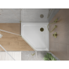 Mexen Flat петоъгълно тънко корито 100 x 100 см, бяло, златен сифон - 41P101010-G