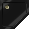 Mexen Flat петостенен ултратънък поддушов корито 90 x 90 см, черен, сифон