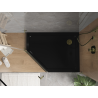 Mexen Flat петостенен душов поддушник slim десен 100 x 90 см, черен, сифон