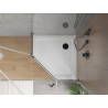 Mexen Flat петстранен ултра тънък поддушов корито 80 x 80 см, бял, сифон черен