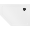 Mexen Flat петстенен душов поддушник тънък десен 90 x 80 см, бял, черен сифон
