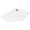 Mexen Flat петостенен тънък поддушов корито, 100 x 80 см, бял, черен сифон