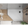 Mexen Flat петостенен тънък поддушов корито, 100 x 80 см, бял, черен сифон