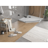 Mexen Flat петоъгълен тънък поддушов резервоар 90 x 90 см, бял, черен сифон