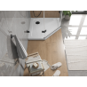 Mexen Flat петостранен душ поднос slim 100 x 100 см, бял, черен сифон - 41P101010-B