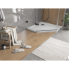 Mexen Flat петостранен душ поднос slim 100 x 100 см, бял, черен сифон - 41P101010-B