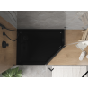Mexen Flat петостенна тънка лява душ корито 100 x 90 см, черна, с черен сифон