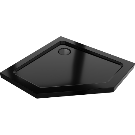 Mexen Flat петоъгълен душов поднос Slim 100 x 100 см, черен, сифон черен - 41P701010-B