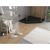 Mexen Flat петоъгълен душов поднос Slim 100 x 100 см, черен, сифон черен - 41P701010-B