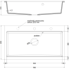 Mexen Slido Гранитна кухненска мивка с 1 корито 900 x 500 mm, черен/сребрист