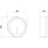 Mexen Spira-S контейнер за тоалетна хартия, черен мат - 70K530-70