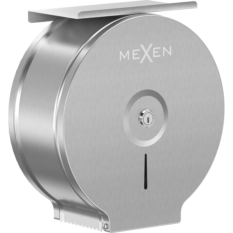 Mexen Spira-U+ държач за тоалетна хартия с рафт за телефон, инокс - 70K541-01