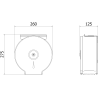 Mexen Spira-U+ държач за тоалетна хартия с рафт за телефон, инокс - 70K541-01