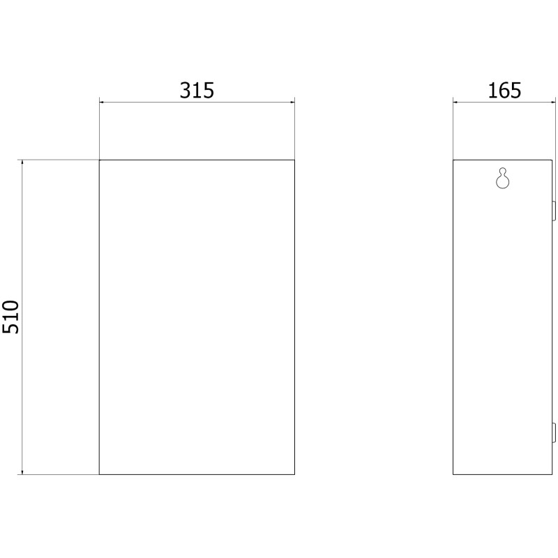 Mexen Linox Кош за боклук 25L, черен мат - 70K005-70