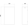 Mexen Linox Кош за боклук 32L, черен мат - 70K006-70