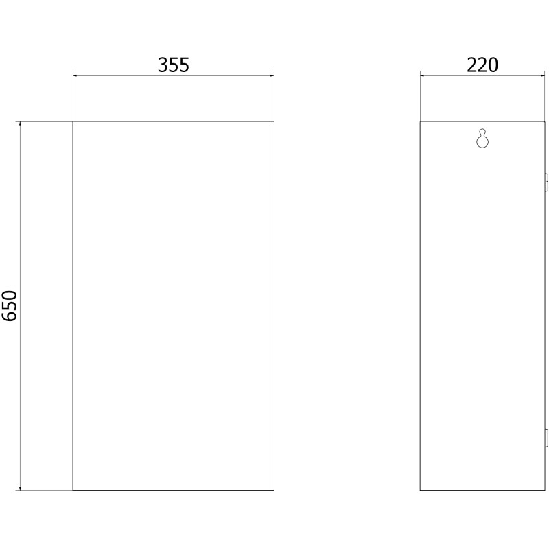 Mexen Linox Кошче за боклук 50L, черен мат - 70K007-70