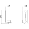 Mexen Purio-H дозатор за течен сапун 1000 ml, бял - 70K660-20